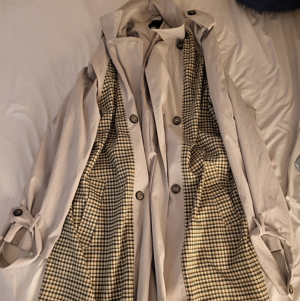 Asos tall plaid overcoat